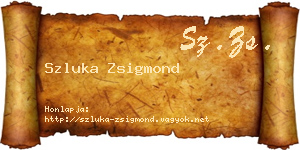 Szluka Zsigmond névjegykártya